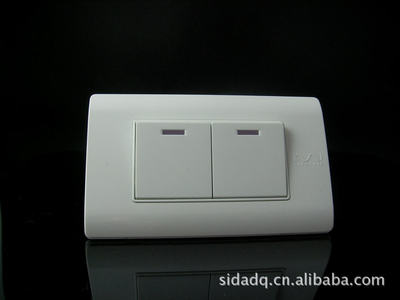 外貿美式墻壁開關插座 卡賓斯基118型純白二位開關，品質與設計的融合